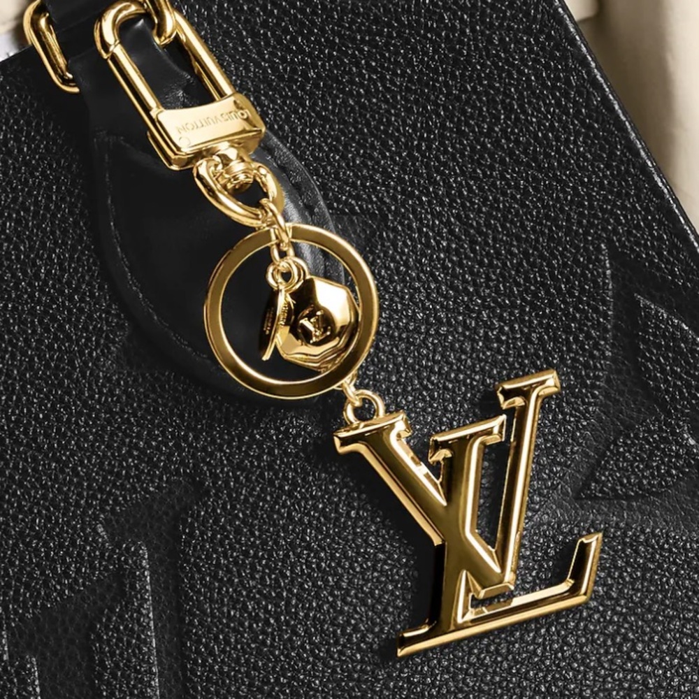 Authentic Louis Vuitton gold facettes  bag charm/key holder M65216